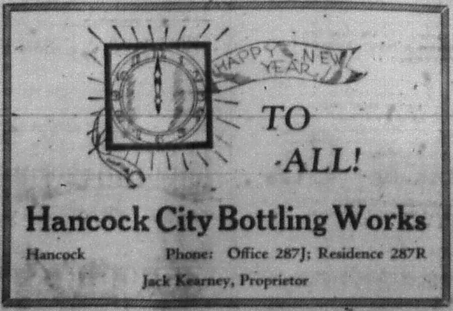 Newspaper ad - <i>The Daily Mining Gazette</i>, 01 Jan 1935